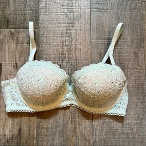 Victoria’s Secret Green Push-up Bra with rhinestones - 34C